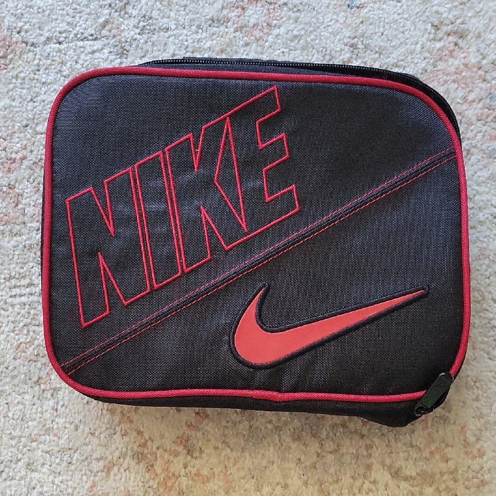 Nike Black Lunch Bag with Red Highlights